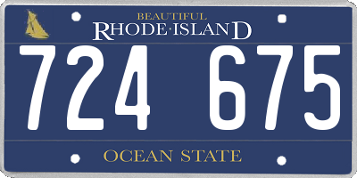 RI license plate 724675