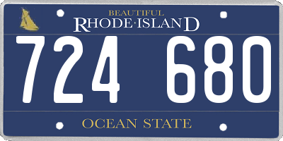 RI license plate 724680