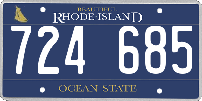 RI license plate 724685