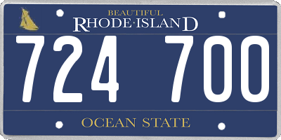 RI license plate 724700