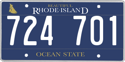 RI license plate 724701