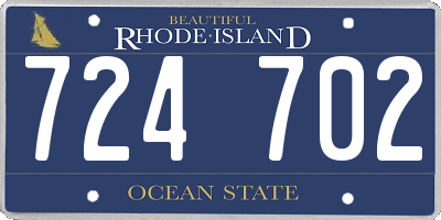RI license plate 724702