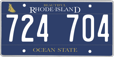 RI license plate 724704