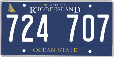 RI license plate 724707