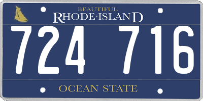 RI license plate 724716
