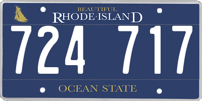 RI license plate 724717