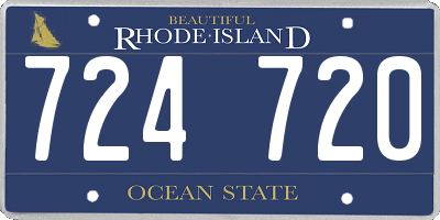 RI license plate 724720