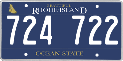 RI license plate 724722