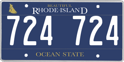 RI license plate 724724