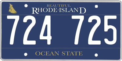 RI license plate 724725