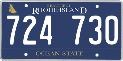 RI license plate 724730