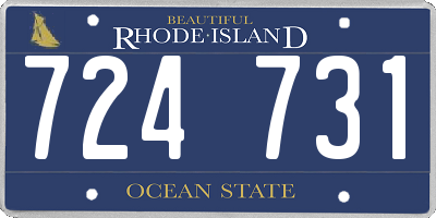 RI license plate 724731
