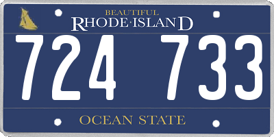 RI license plate 724733