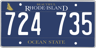 RI license plate 724735
