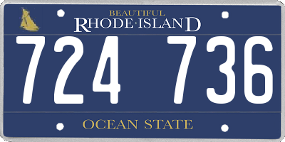 RI license plate 724736