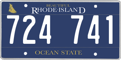 RI license plate 724741