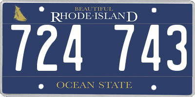 RI license plate 724743