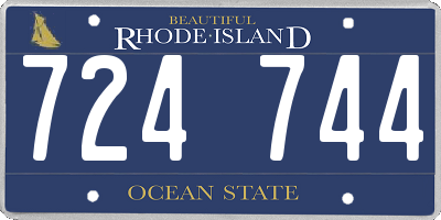 RI license plate 724744