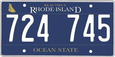 RI license plate 724745