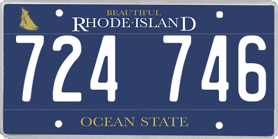 RI license plate 724746