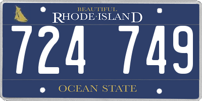 RI license plate 724749