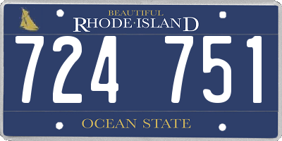 RI license plate 724751
