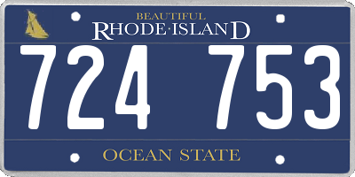 RI license plate 724753