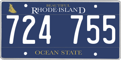 RI license plate 724755