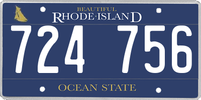 RI license plate 724756
