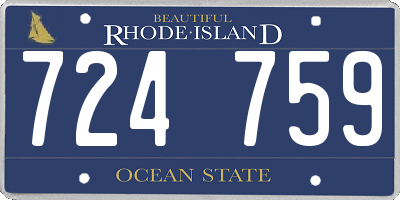 RI license plate 724759