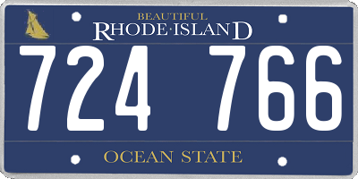 RI license plate 724766