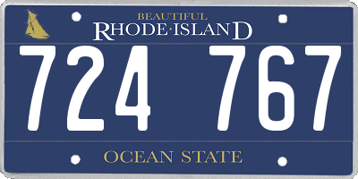 RI license plate 724767