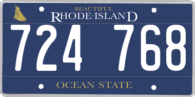 RI license plate 724768
