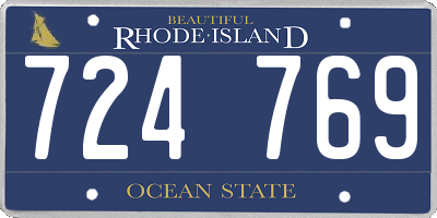RI license plate 724769