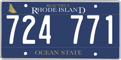 RI license plate 724771