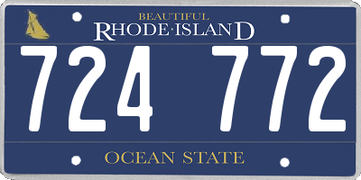 RI license plate 724772