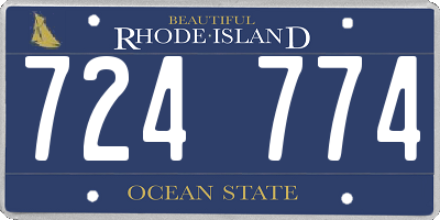 RI license plate 724774