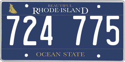 RI license plate 724775