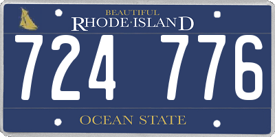 RI license plate 724776
