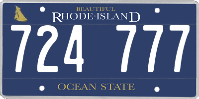RI license plate 724777