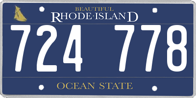 RI license plate 724778