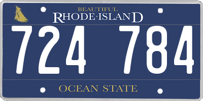 RI license plate 724784