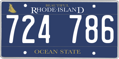 RI license plate 724786
