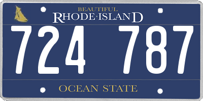RI license plate 724787