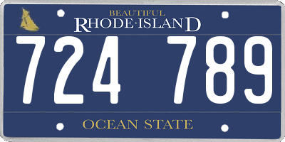 RI license plate 724789