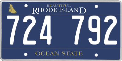 RI license plate 724792