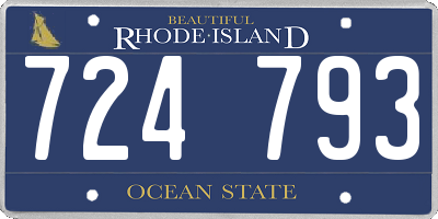 RI license plate 724793
