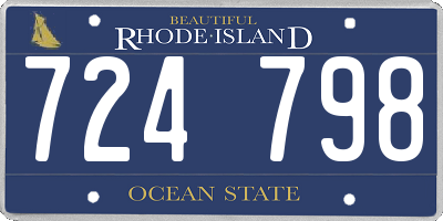 RI license plate 724798