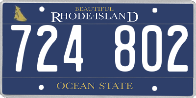 RI license plate 724802