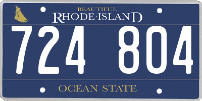 RI license plate 724804